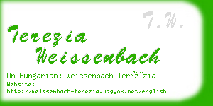 terezia weissenbach business card